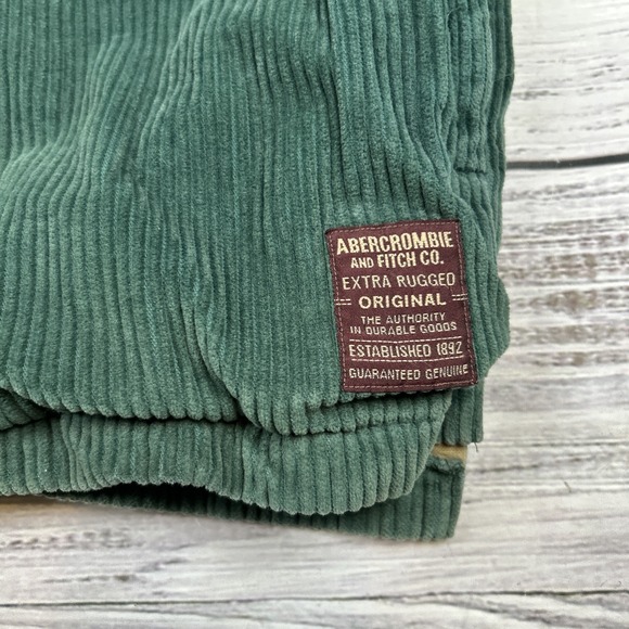 VTG Abercrombie & Fitch Co. Corduroy Long Sleeve Shirt Shacket Sz M Extra Rugged - Picture 3 of 9